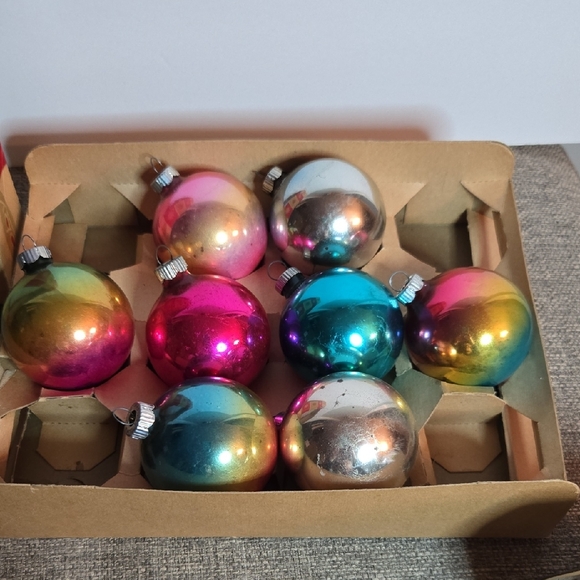 Shiny Bright Vintage Mercury Glass Multicolor Holiday Ornament - Picture 10 of 11